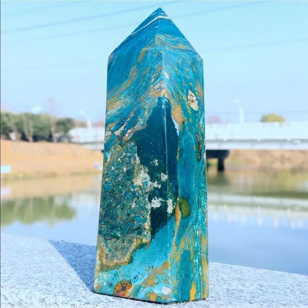 High Quality Ocean Jasper Tower 478 grams - Picture 6 of 8